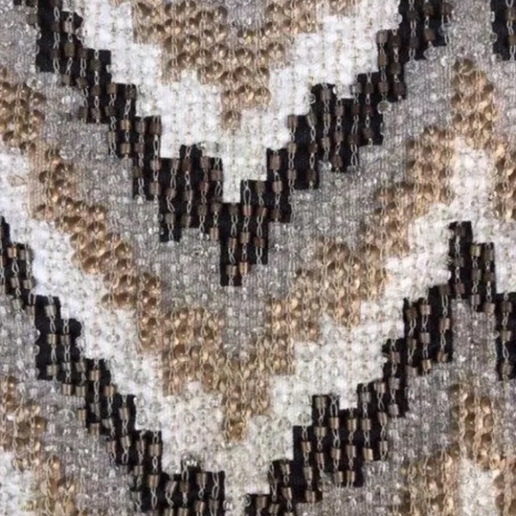 Zara Small Beaded Chevron Mini Skirt - Picture 2 of 4